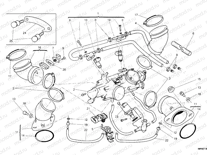 016 - THROTTLE BODY (2) » INTAKE, CARBURETTOR