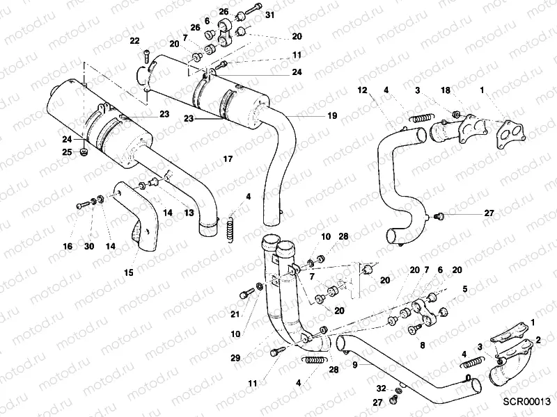 019 - EXHAUST SYSTEM » EXHAUST SYSTEM