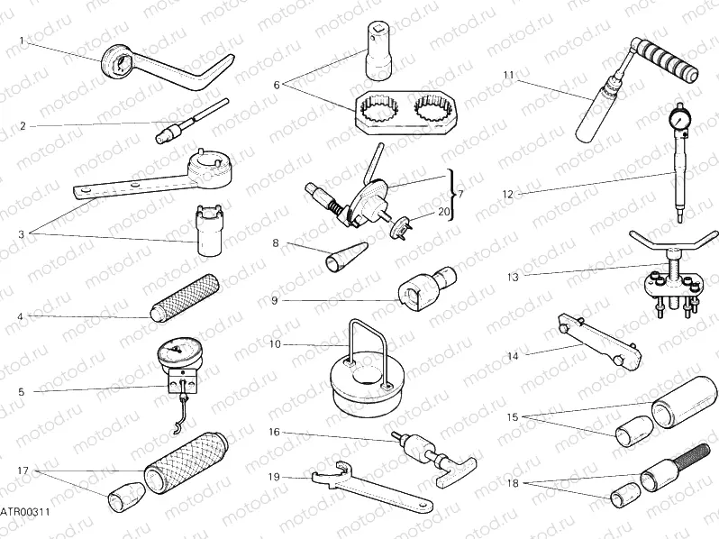 01A - WORKSHOP SERVICE TOOLS » UNCLASSIFIED