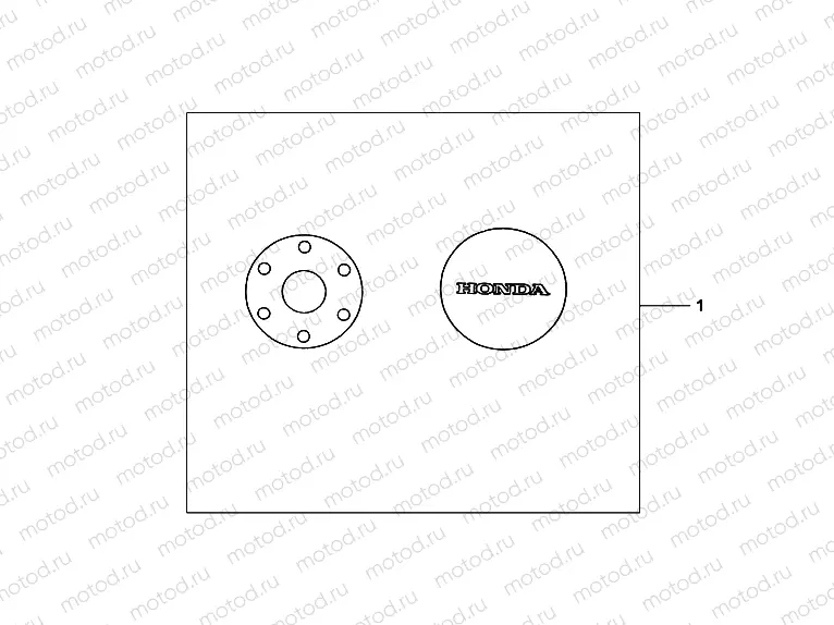 08F-48-01 CRANKCASE COVER SET PEARL COOL WHITE
