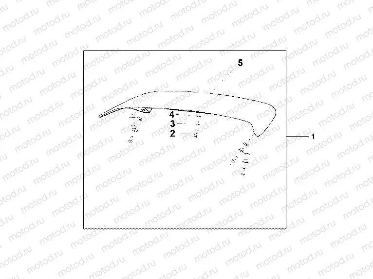 08F-64-05 TOP BOX SPOILER GRACEFUL RED