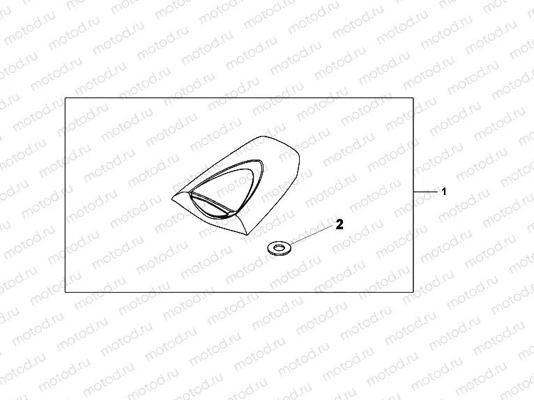08F-74-01 REAR SEAT COWL BRIGHT LIME GREEN