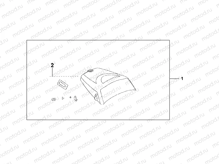 08F-74-08 REAR SEAT COWL PEARL COOL WHITE