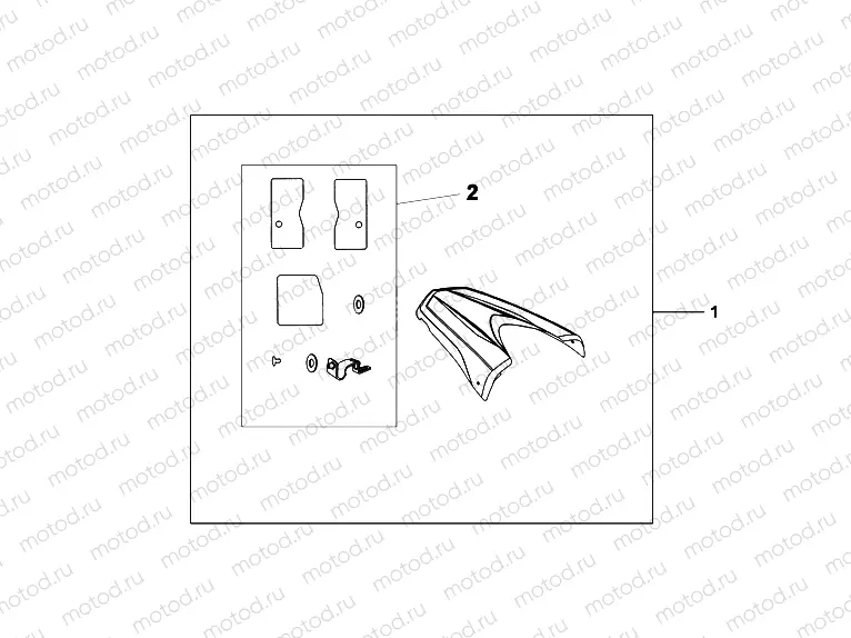 08F-74-08 REAR SEAT COWL QUASAR SILVER METALLIC