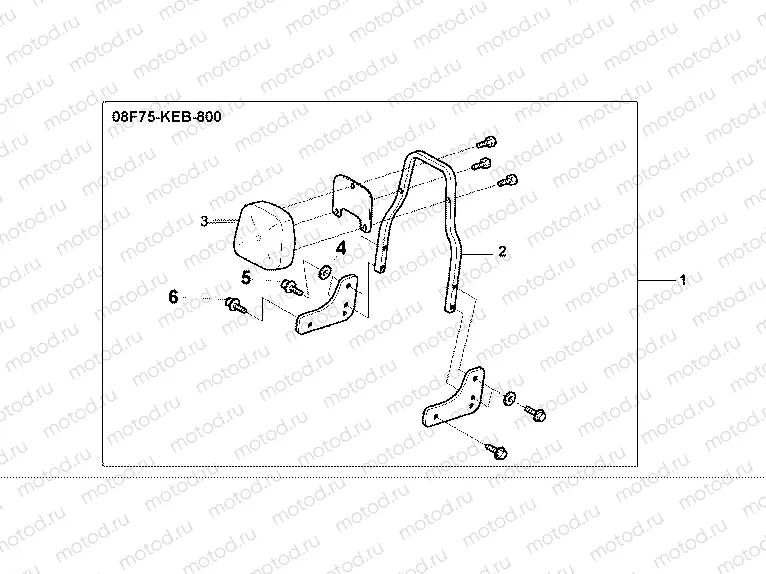 08F-75-01 BACKREST KIT