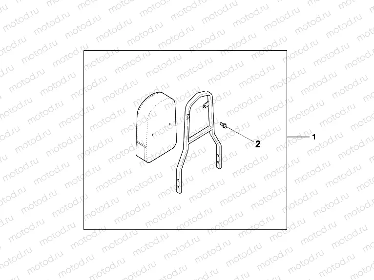 08F-75-02 CHROME BACKREST W