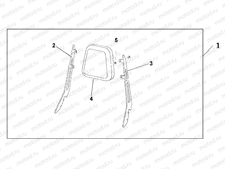 08F-75-02 DLX CHROME BACKREST WITH PAD
