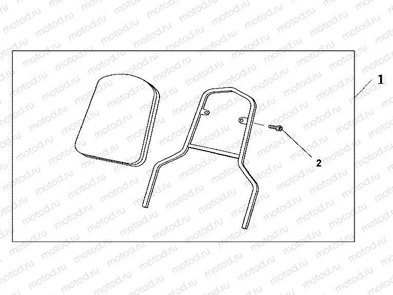 08F-75-05 CH BKRST WITH PAD