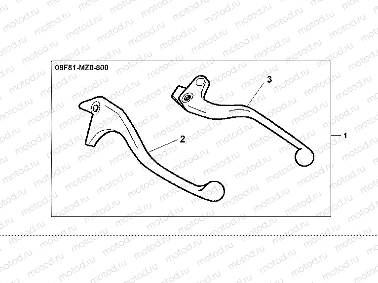 08F-81-01 CHROME LEVER KIT