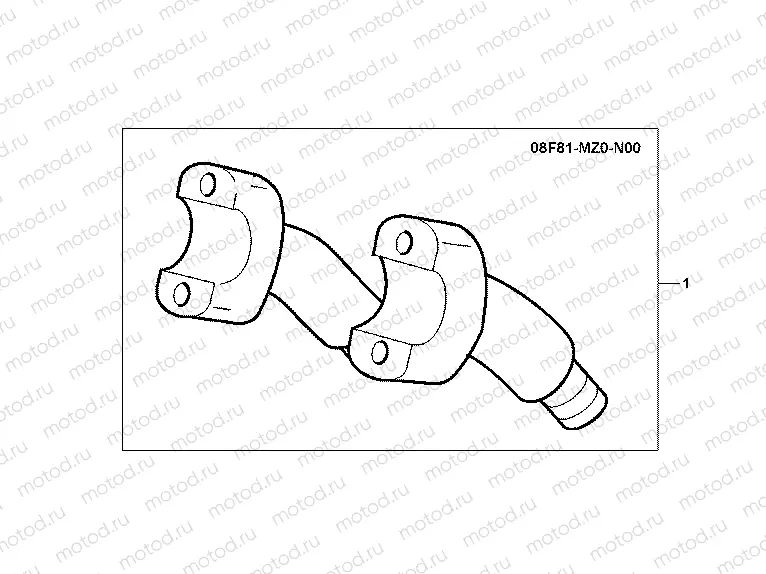 08F-81-03 CHROME H RAISERS
