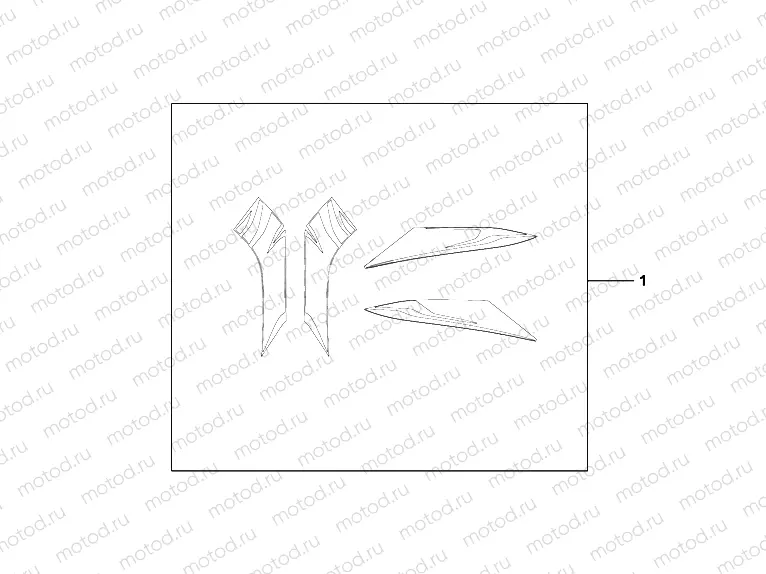 08F-84-05 SAFARI BODY STICKER SET