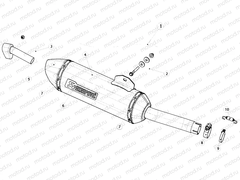 08F-88-01 SLIP ON EXHAUST SYSTEM