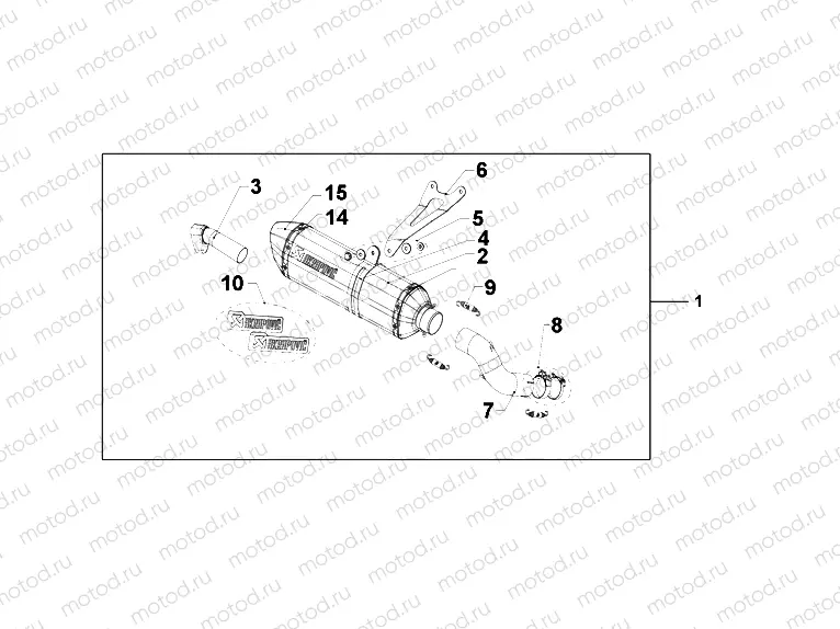 08F-88-01 TITANIUM SLIPON EXHAUST CB1000R