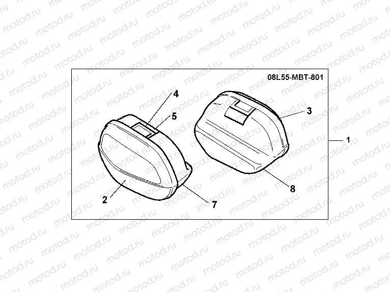 08L-55-01 SADDLE BAG SET