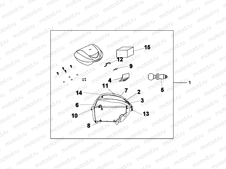 08L-55-01 TOP BOX 35 L VELVET RED METALLIC