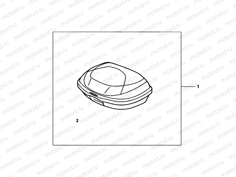 08L-55-01 TOP BOX 35L BLACK UNPAINTED