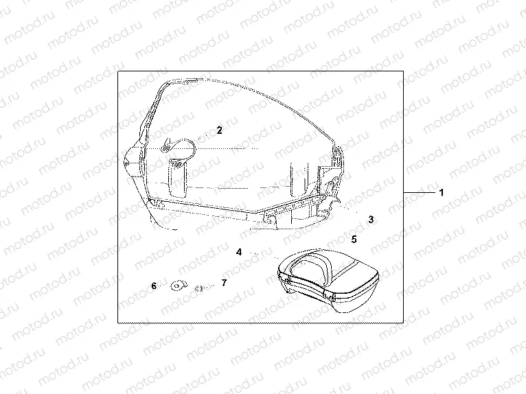08L-55-01 TOP BOX 40L COSMIC BLACK
