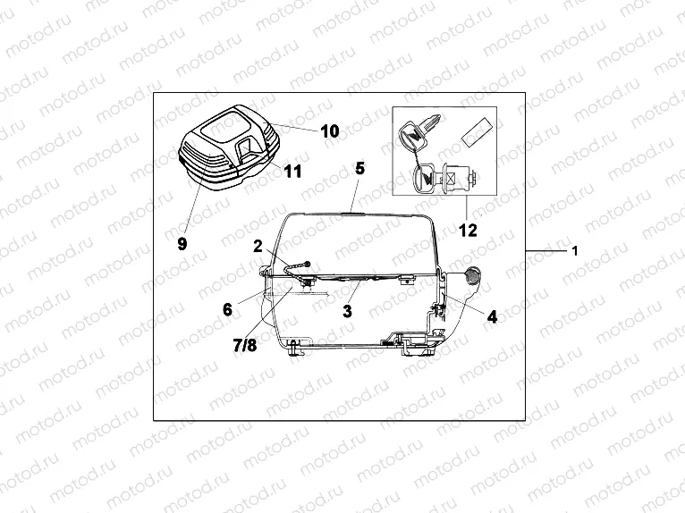 08L-55-01 TOP BOX 45L