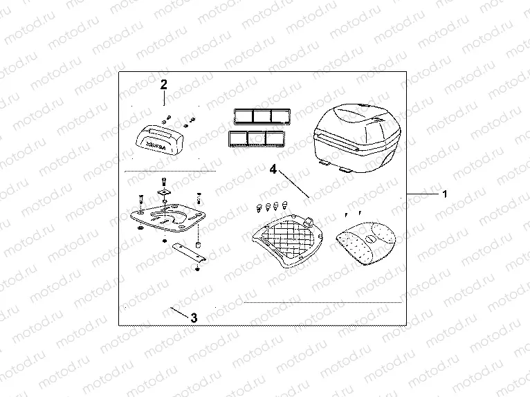 08L-55-06 TOP BOX 35L INTERSTELLAR BLACK METALLIC
