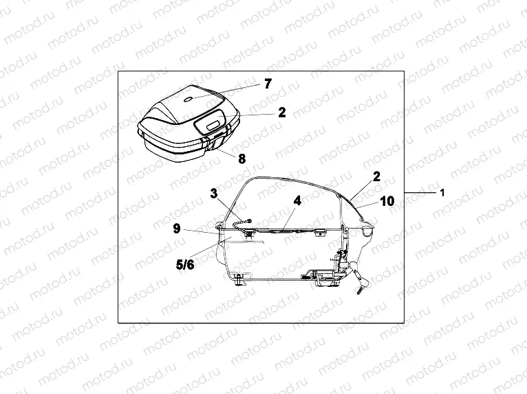 08L-55-17 45L TOP BOX T T YPE FOP ONLYSILVER NHA48M