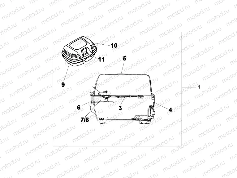 08L-55-18 TOP BOX 45L (ON / OFF)