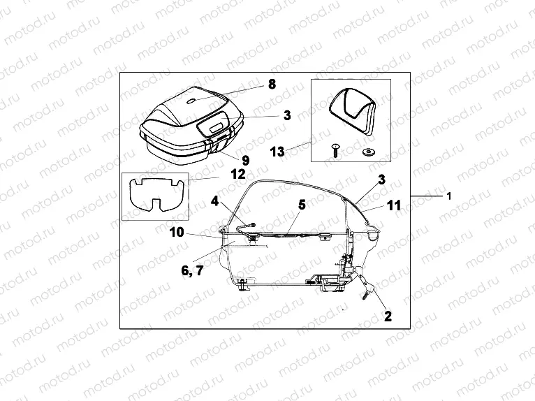 08L-55-21 45L TOPBOX BARLEY YELLOW METALLIC
