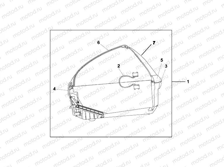 08L-55-24 45L TOP BOX SHASTA WHITE / BLUE