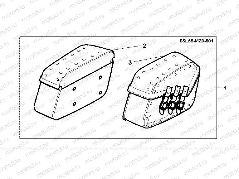 08L-56-01 LEATHER SADDLEBAG