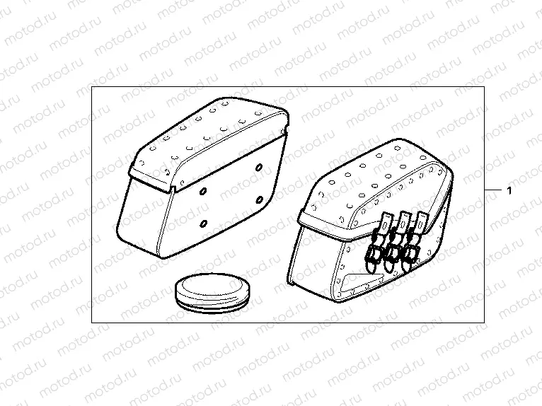 08L-56-01 LEATHER SADDLEBAG