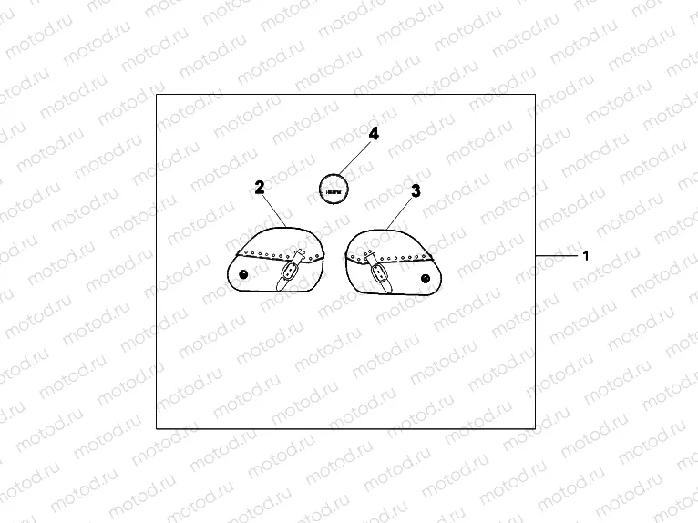 08L-56-02 LEATHER SADDLE BAG SET