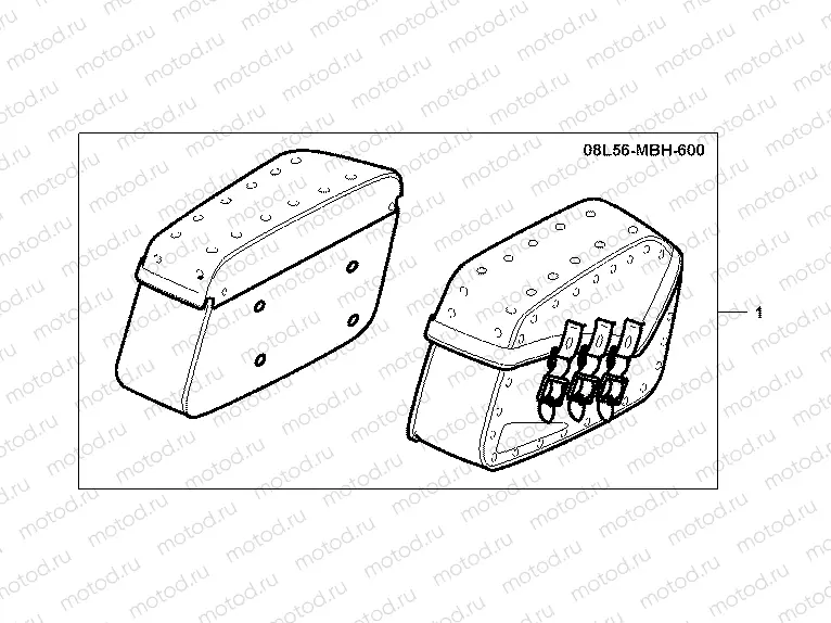 08L-56-05 LEATHER SADDLEBAG
