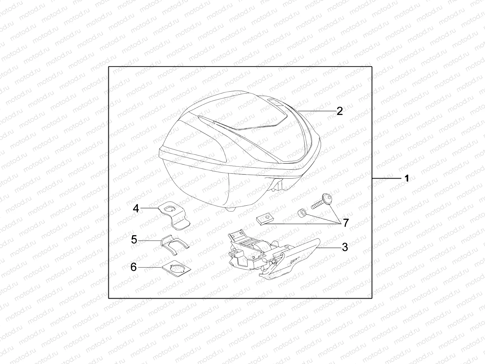 08L-70-01 KIT TOP BOX * NHA84P *