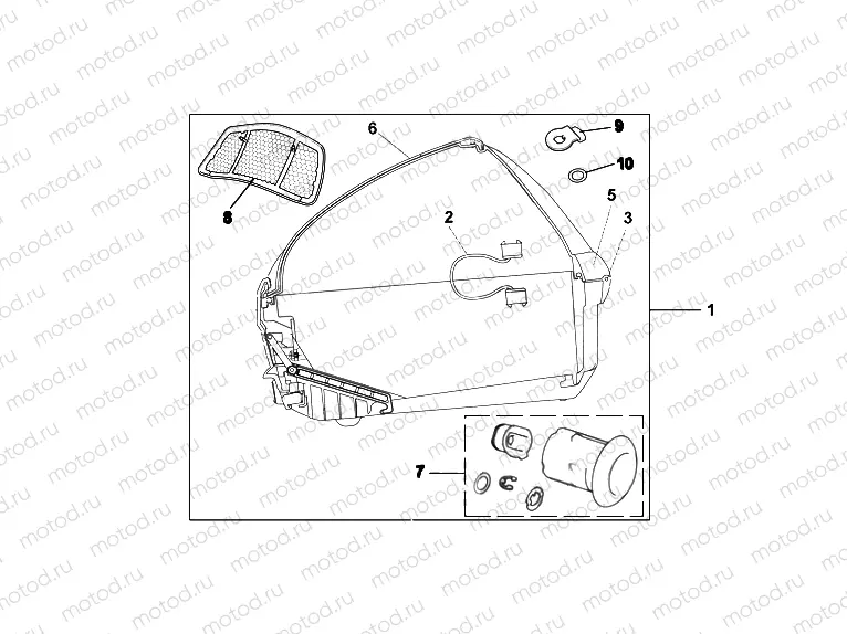 08L-72-05 45L TOP BOX TITANIUM BLADE
