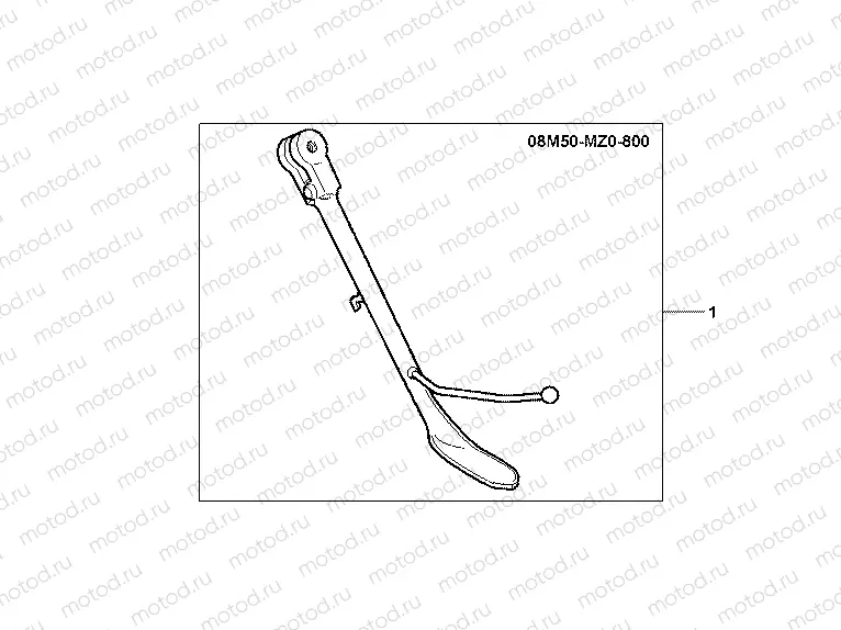 08M-50-01 CHROME SIDE STAND