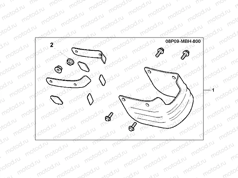 08P-09-01 RR, MUDGUARD EXTENSIO