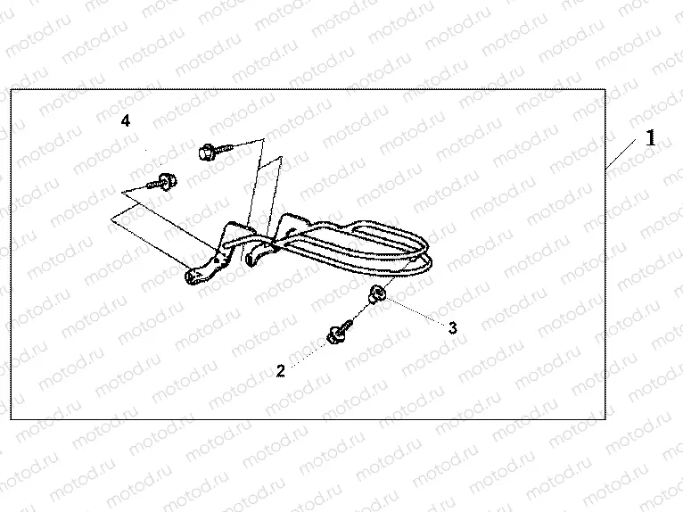 08P-50-01 CHROME FRONT MUDGUARD RAIL