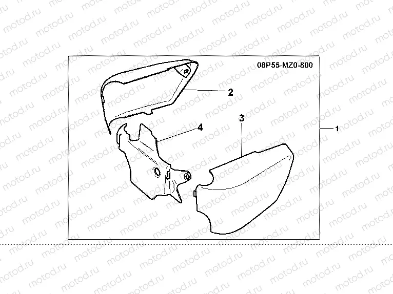 08P-55-01 CHROME SIDE COVERS