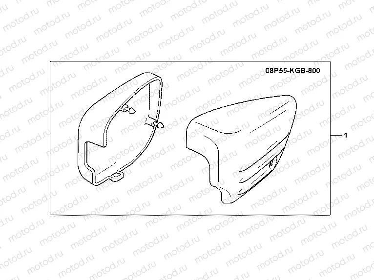08P-55-01 CROME SIDE COVER