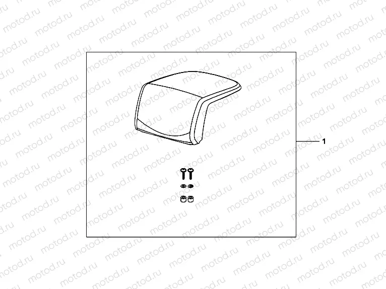 08P-60-09 TOP BOX PILLION PAD (TOP)