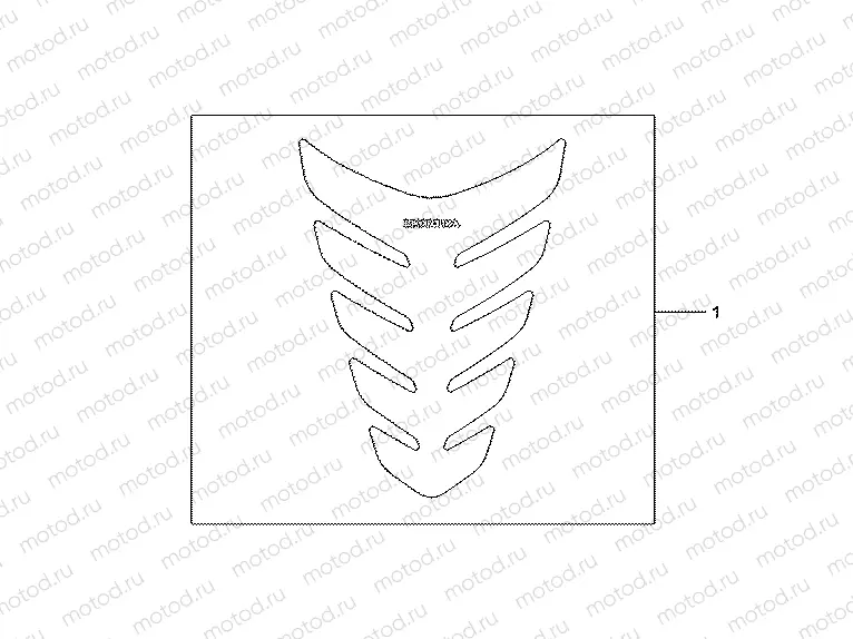 08P-61-01 TANK PAD HERRINGBONE SHAPE