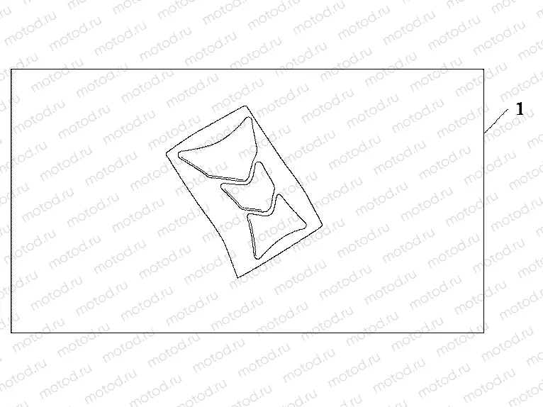 08P-61-02 TANK PAD HONDA WING LOGO