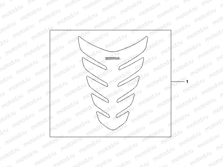 08P-61-15 TANK PAD HERRINGBONE SHAPE