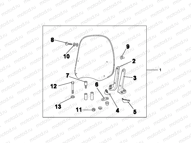 08R-70-01 WINDSHIELD EXCL KNUCKLE SET