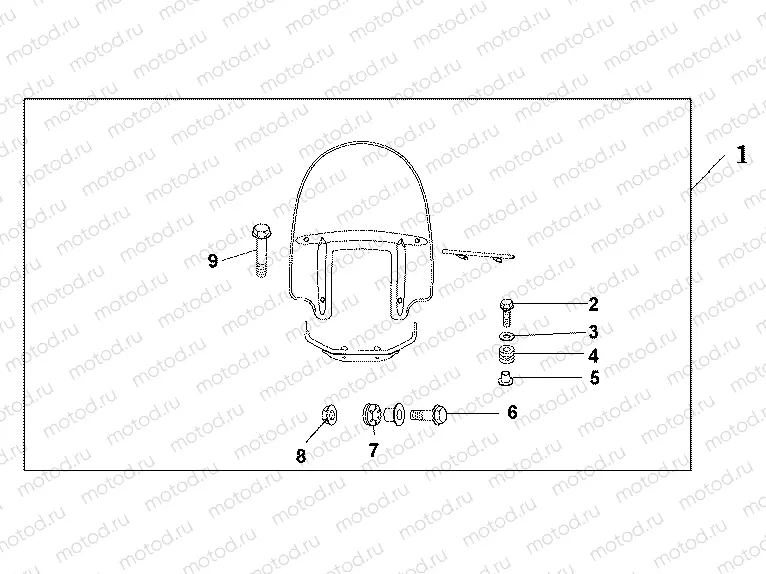 08R-80-01 CUSTOM WINDSHIELD
