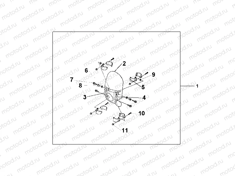08R-80-01 CUSTOM WINDSHIELD