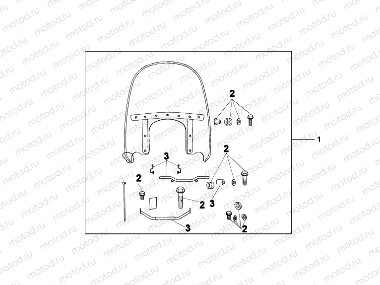 08R-80-01 CUSTOM WINDSHIELD