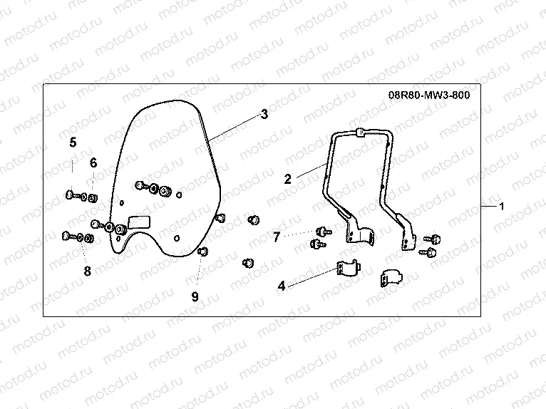 08R-80-01 WINDSHIELD