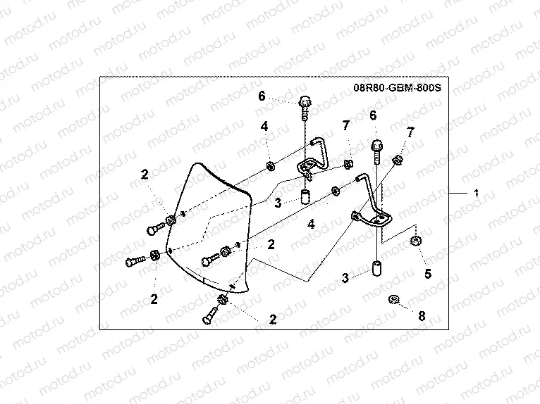 08R-80-01 WINDSHIELD (SFX50)