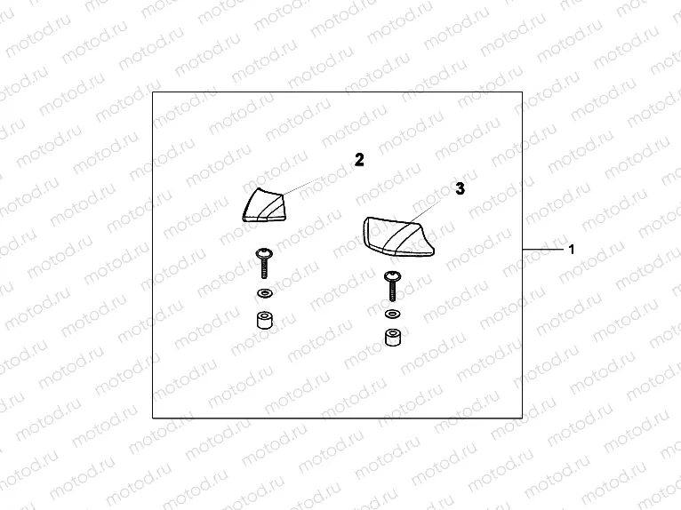 08U-91-01 PILLION ARM REST SET