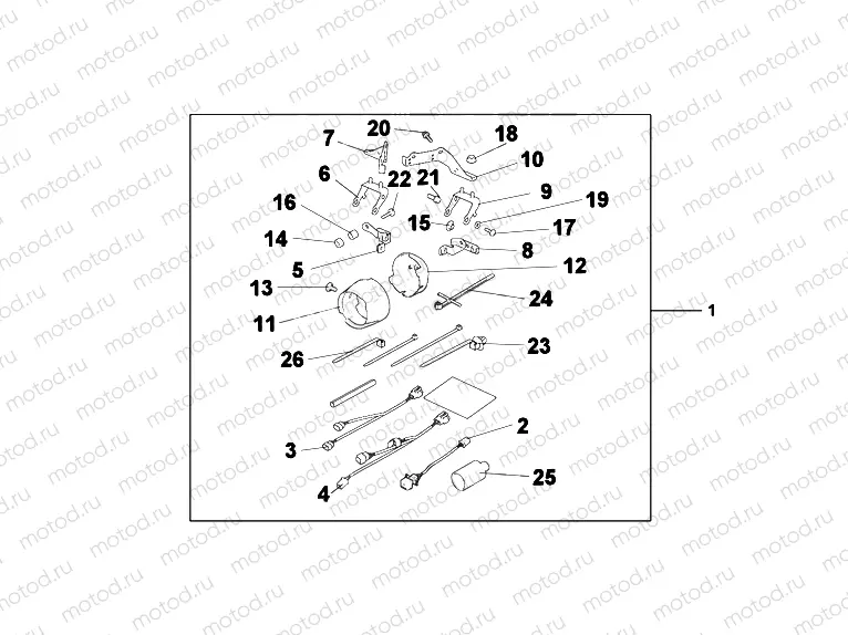 08V-71-01 FRONT FOG LAMP ATTACHMENT KIT